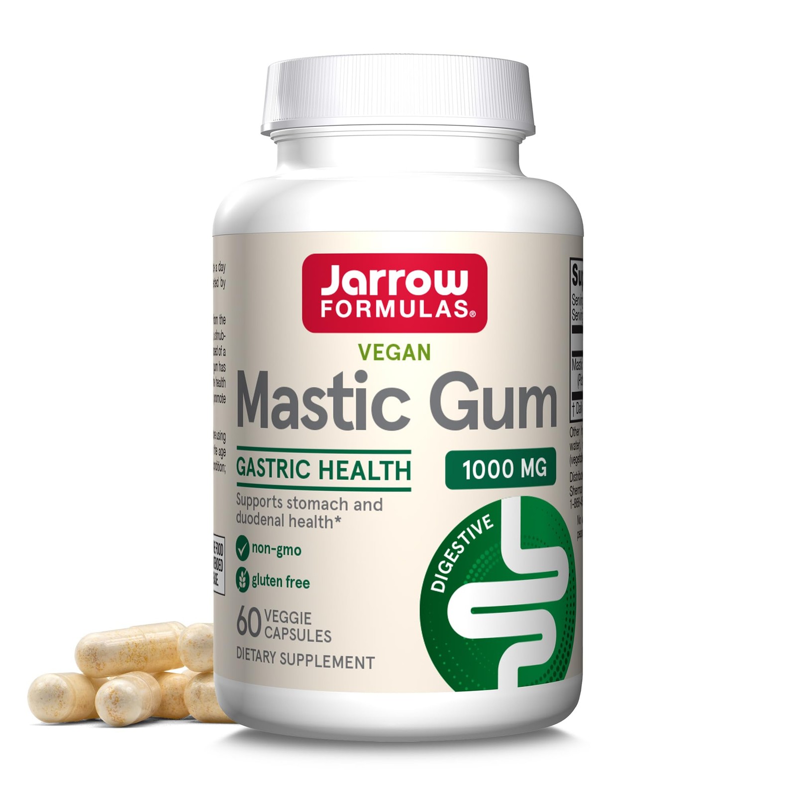 Jarrow Formulas Mastic Gum 1000 mg – 60 Veggie 60 Count (Pack of 1), White