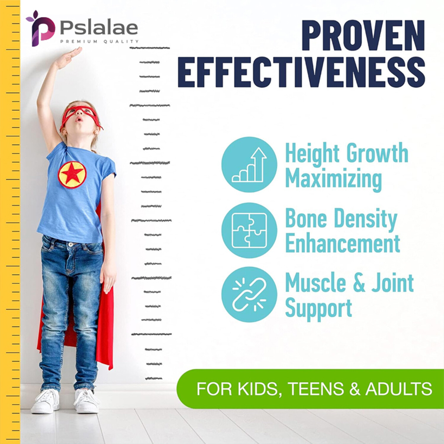 Height Growth – Calcium, Vitamin D, Increased Potent Bone Growth & Joint Health