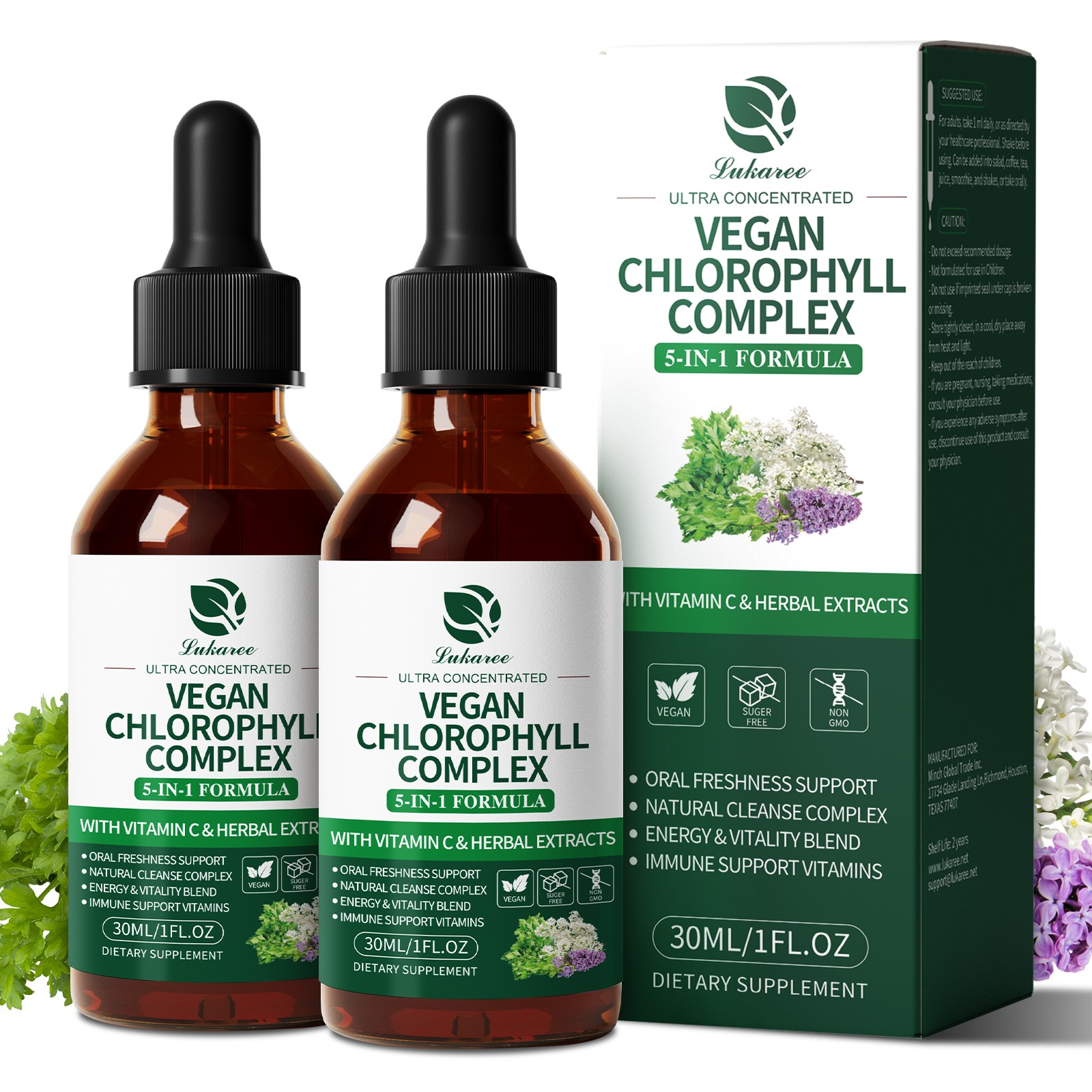 1/2/4 Packs Chlorophyll Liquid Drops Supply Liquid Chlorophyll Supplement