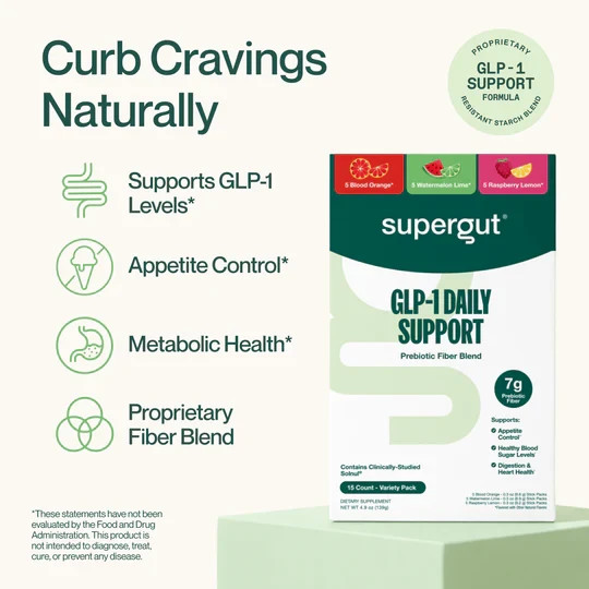 LOT of 2 Supergut Daily Support Prebiotic Fiber Blend | Variety Pack | NIB