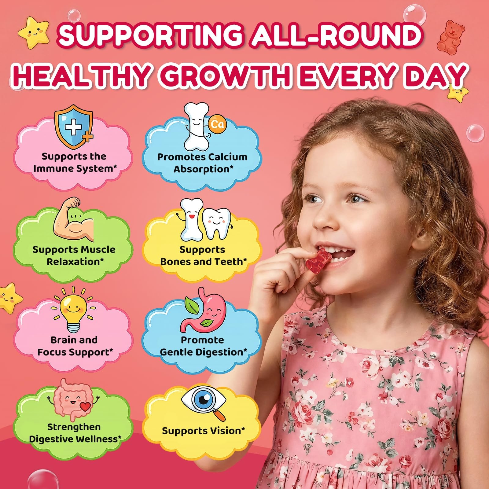 Kids Calcium Citrate Gummies – 1200mg Calcium Gummies Supplements for Women a…