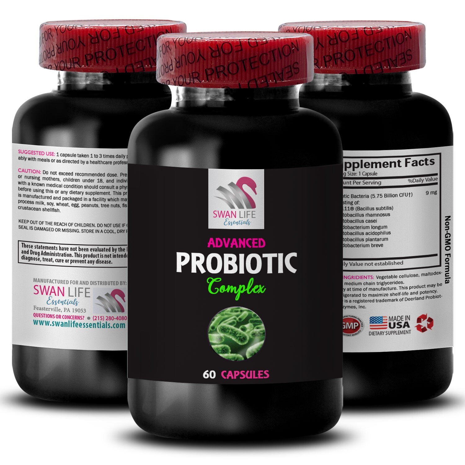 Gentle blend – ADVANCED PROBIOTIC COMPLEX – Daily enjoyment 2 Bottles 120 Caps