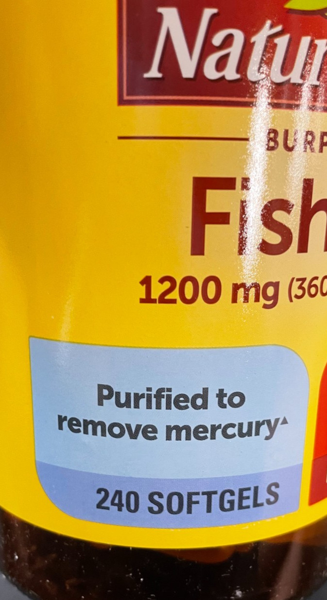 Fish Oil 1200 mg 240 Softgels Nature Made 360 mg Omega 3 Burp Less EXP 4/2028