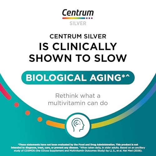 Centrum Silver Mens 50 Plus Vitamins, Multivitamin Supplement, 100 Count