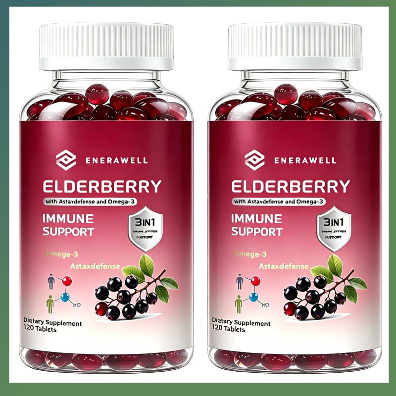 Astaxanthin with Sambucus Black Elderberry 30,000mcg Immune Support | 02/07/2027