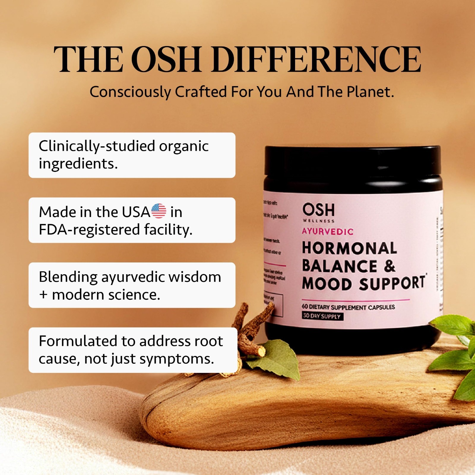 Hormone Balance Support for Women | Cortisol Reducer, Mood & Energy Boost | Stre