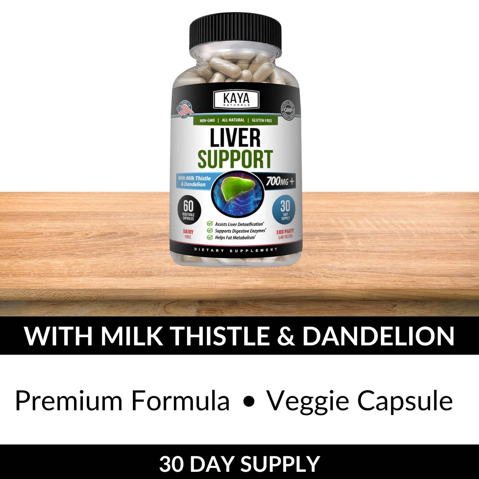 Liver Support, Cleanse, Detox & Repair Formula 22 Herbs Including Milk Thistle