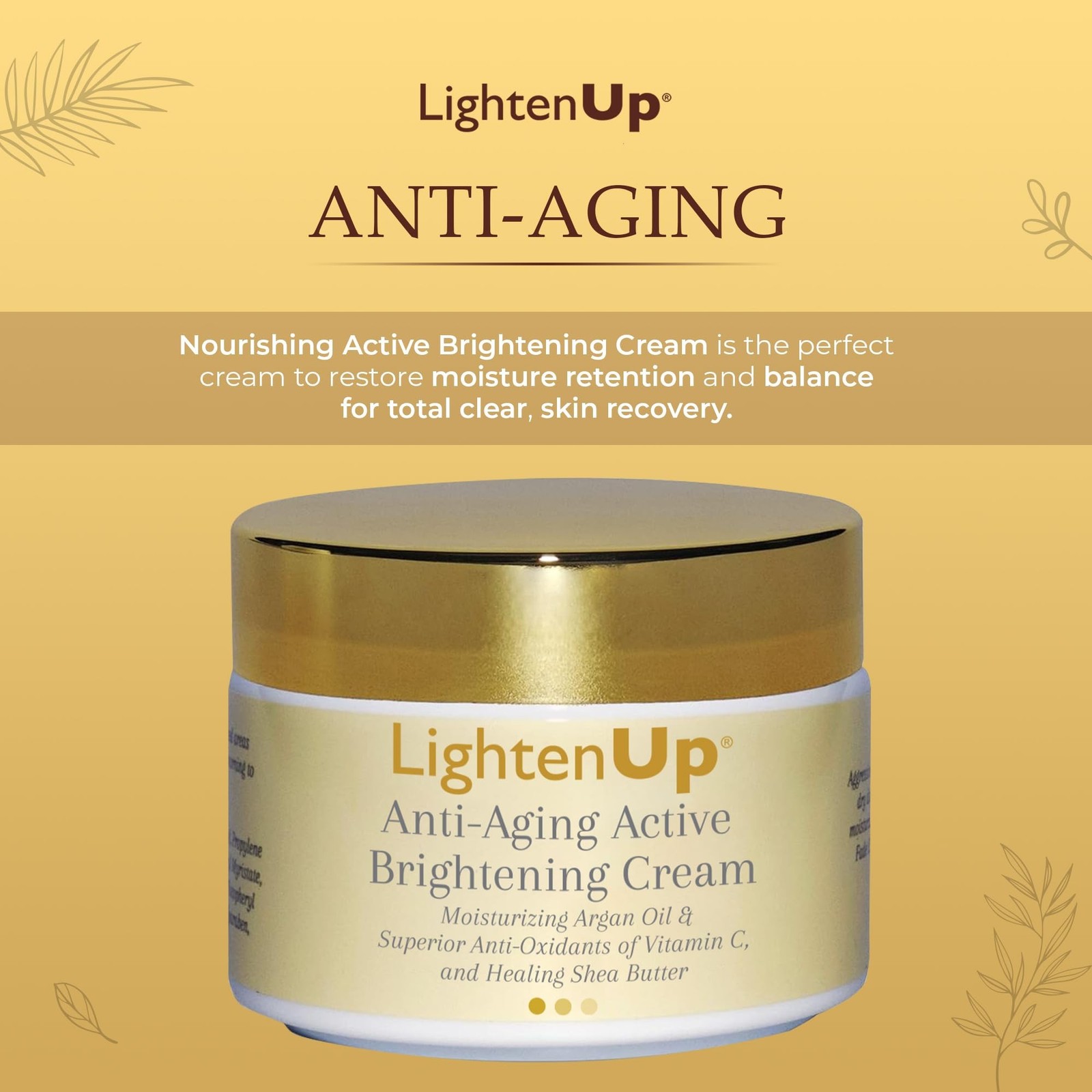 OMIC Lighten-Up Anti-Aging, Skin Brightening Cream – 4.4 fl oz / 100 ml – wit…