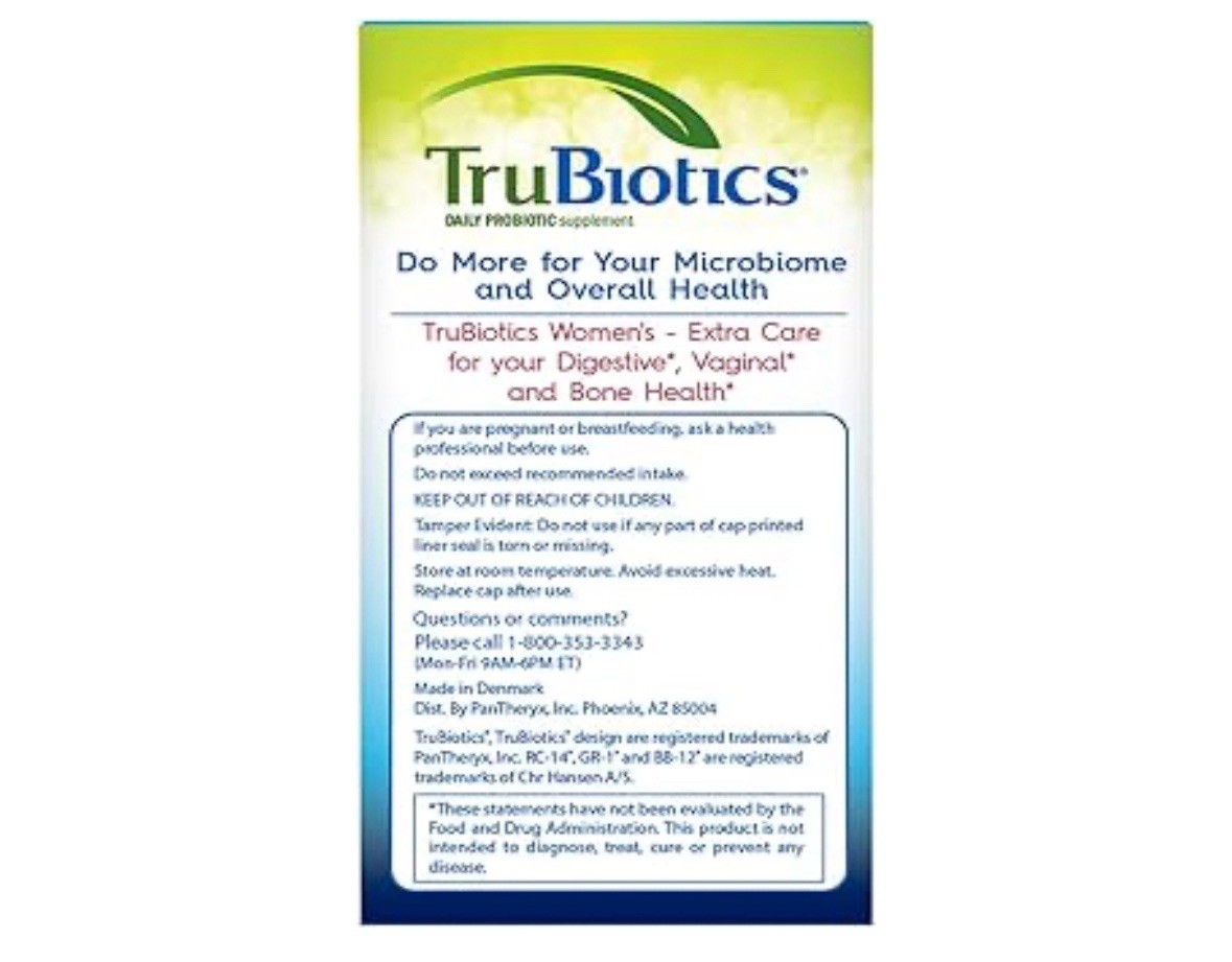 TruBiotics Women’s Probiotics 30 Count Gut Vaginal Health Immune Bone Support