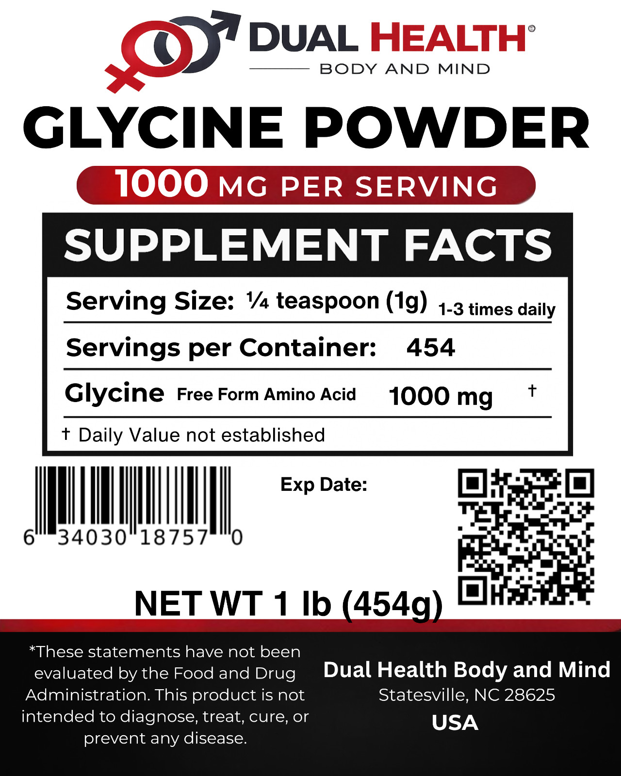 Glycine Powder Pure Amino Acid Supplement Sleep & Recovery Bulk Sizes