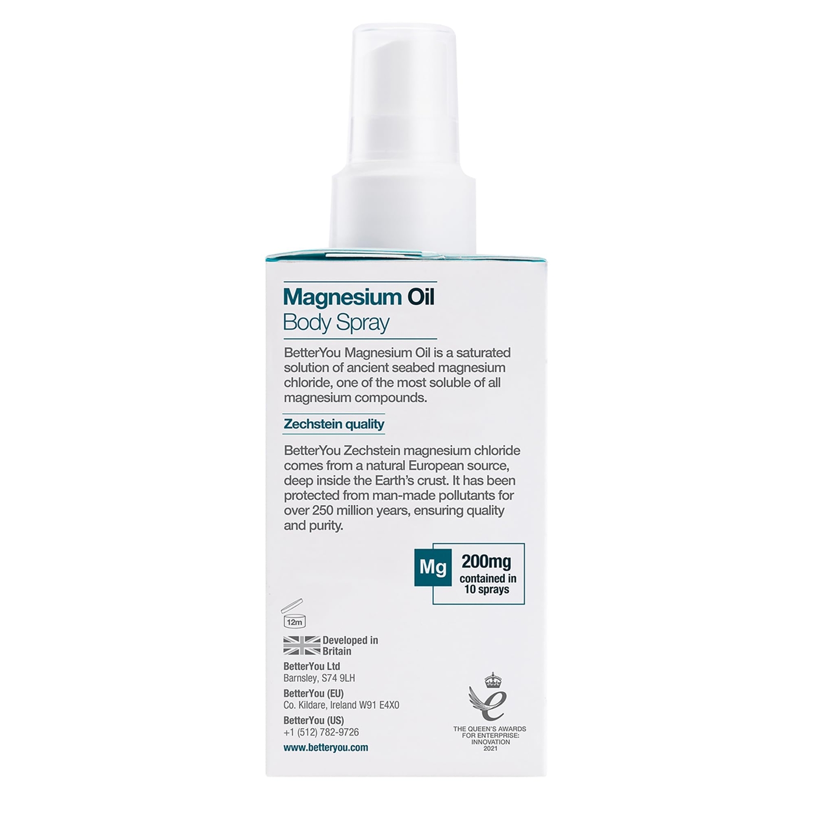 Body Spray Magnesium Supplement for Muscle Recovery and Pain Relief 3.4 Fl Oz