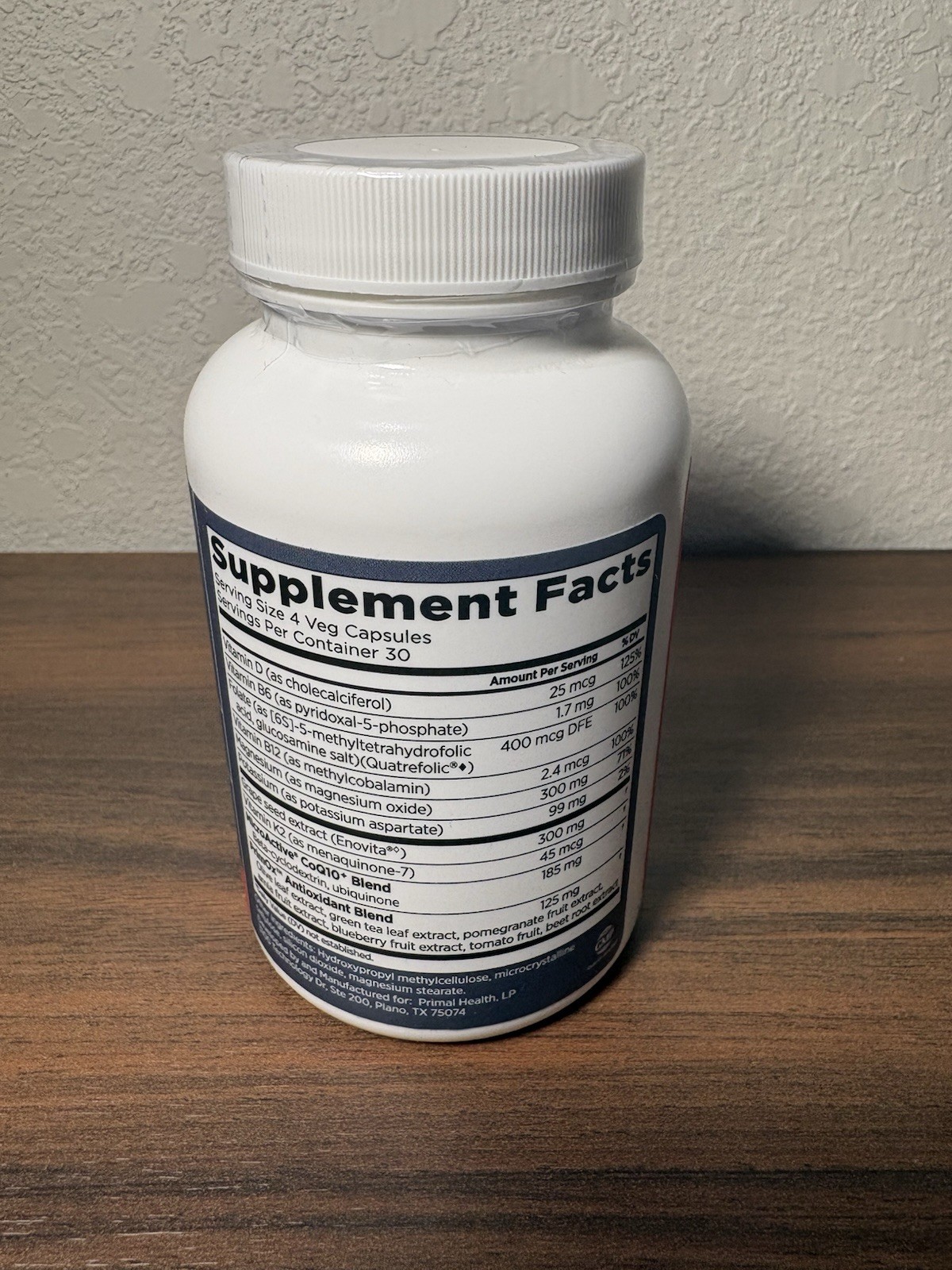 Primal Labs CardioRelax AO Complete Heart Health 120 Caps SEALED Mfg 06/2024