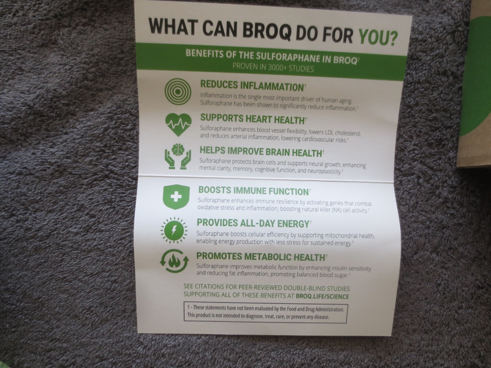 BROX High Potency Sulforaphane for Inflammation Immunity Detox Cellular Health