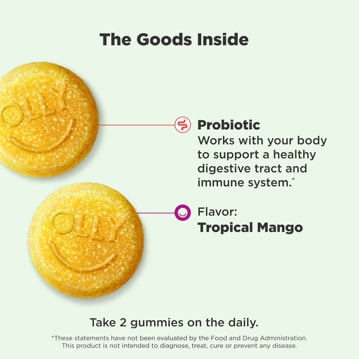 Probiotic Gummy, Immune and Digestive Support, 1 Billion Cfus, Chewable Probi…