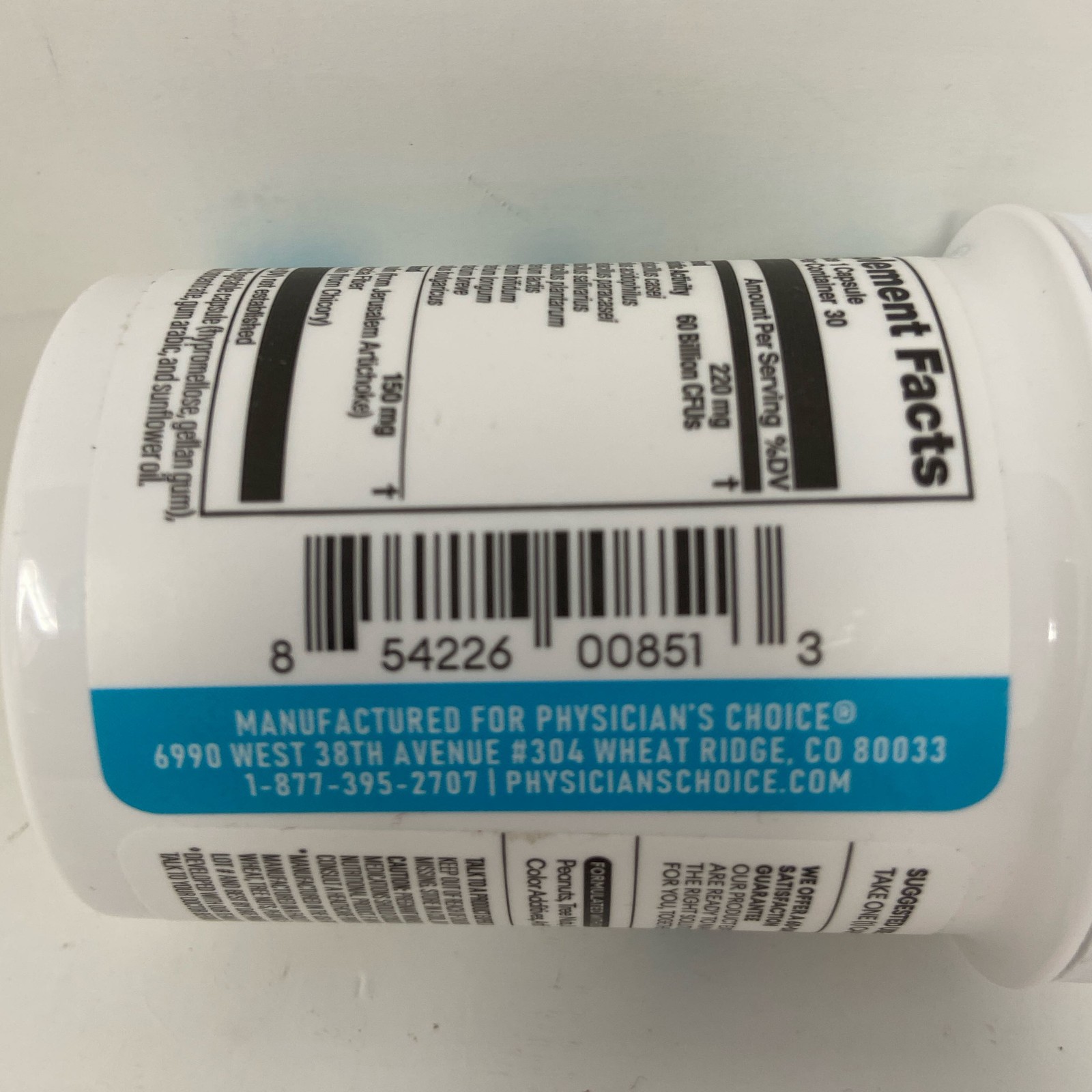 Physician’s Choice 60 Billion Probiotic + Prebiotic, 30ct White/Blue