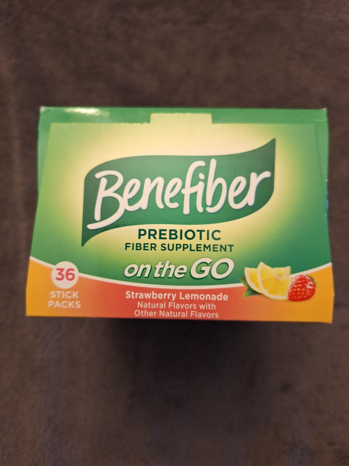 Benefiber On The Go Prebiotic Fiber Supp Strawberry Lemonade 36 Pack Exp 09/2027