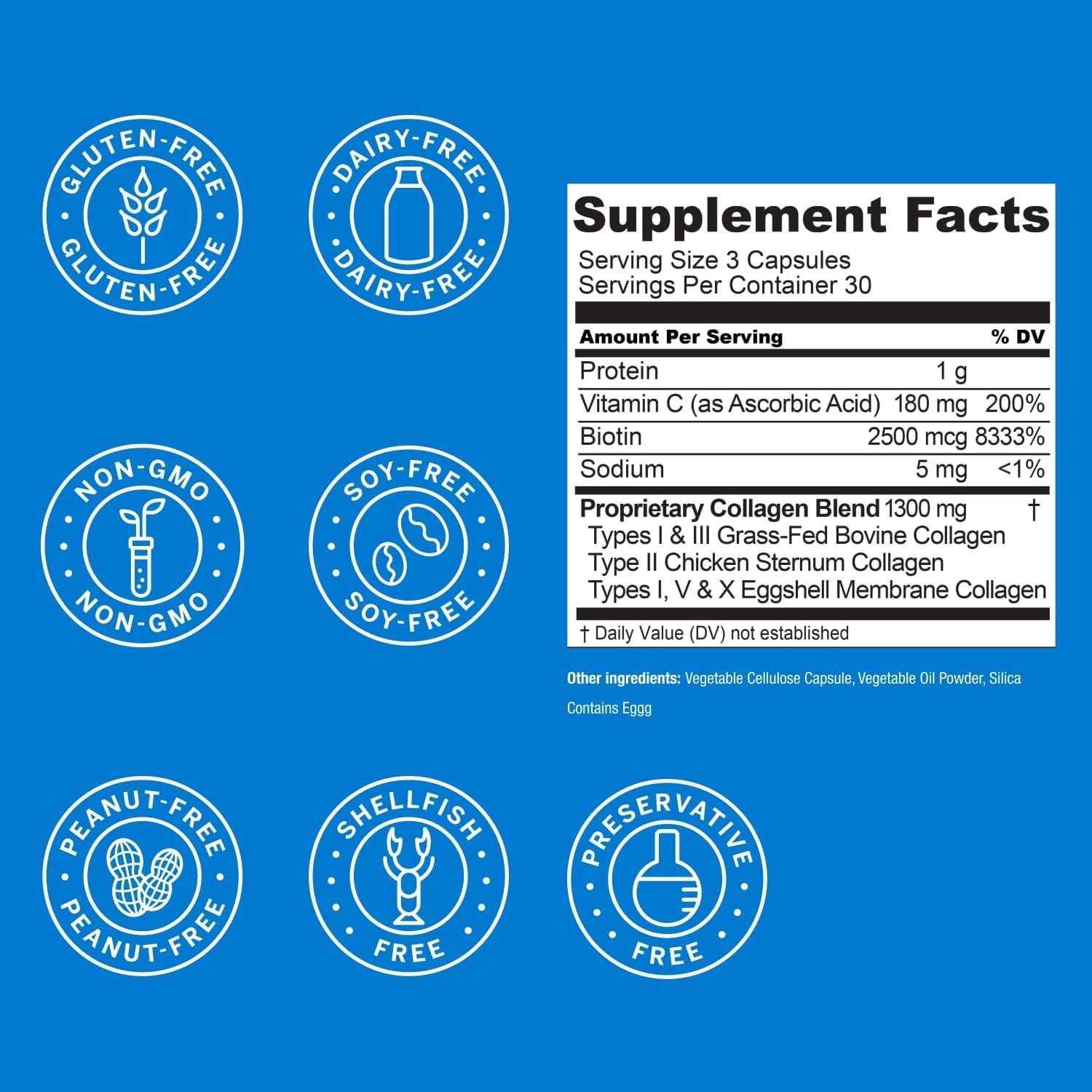 Live Conscious Beyond Collagen Multi Collagen Capsules – Types I, II, III, V & X