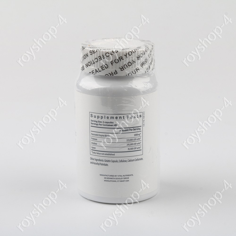 Vital Nutrients Pancreatic Enzymes 1000Mg (Full Strength) | 90 Capsules （5 pack）