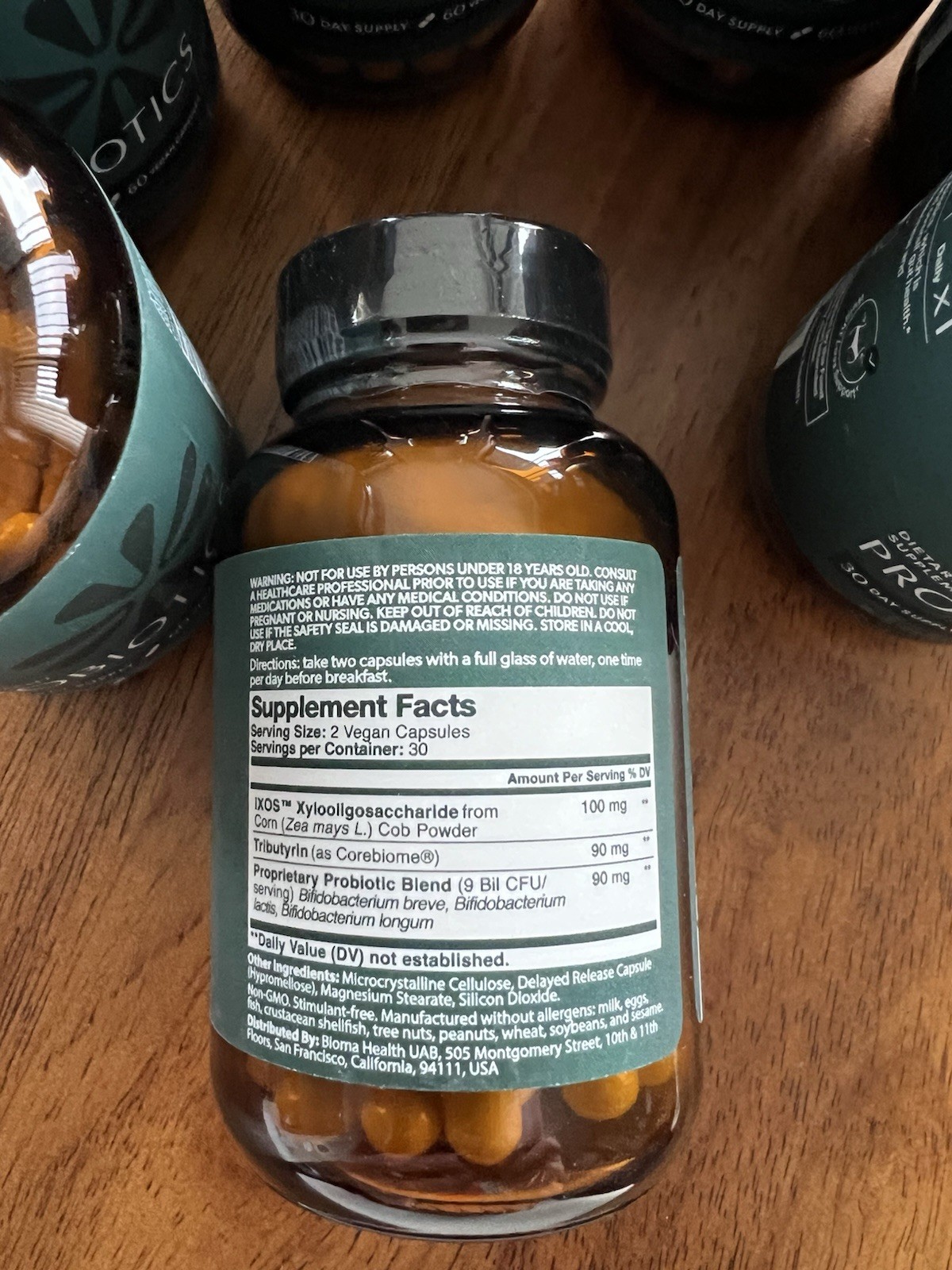 Bioma Probiotics Digestive Health Supplement One Bottle