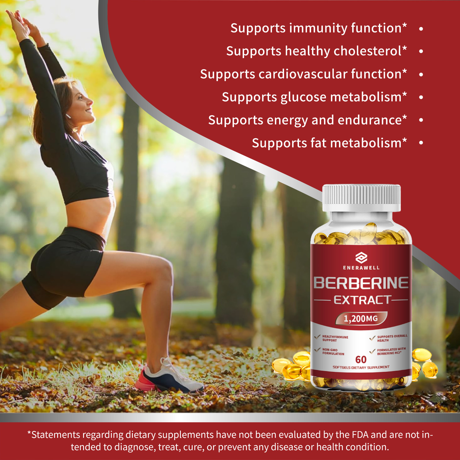 1/2/3 Packs Berberine 1200mg High Absorption For Blood Sugar Immune 02/07/2027