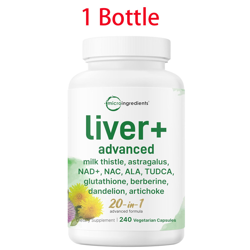 Advanced Liver Support 240 Caps 20-in-1 Complex w/ Milk Thistle & Dandelion Root