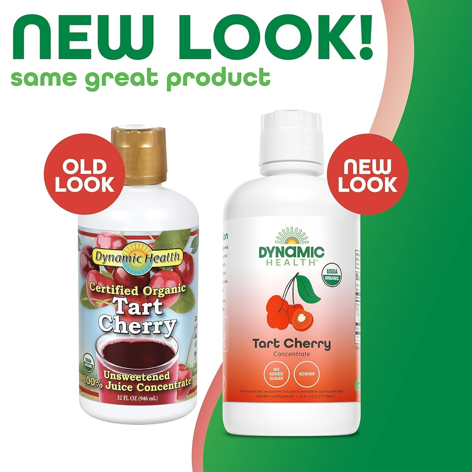 DYNAMIC HEALTH Organic 100% Tart Cherry Juice Concentrate – 32 fl oz