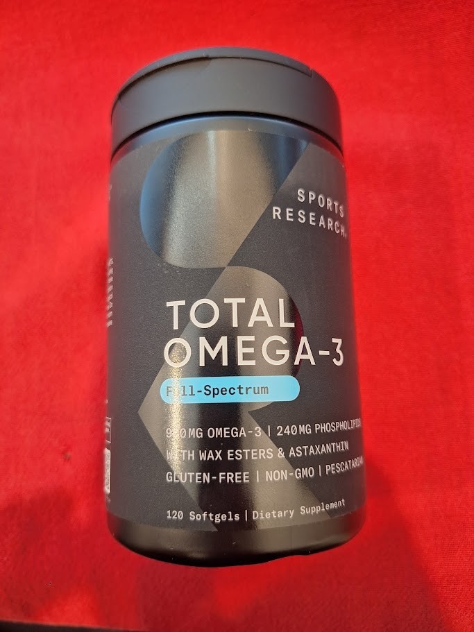 Sports Research Total Omega-3 Fish Krill Oil 120 Softgels Sealed Exp 07/2028