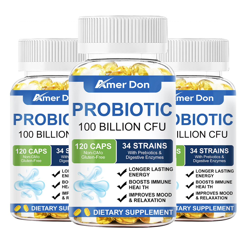 120 Capsules Probiotics Digestive Enzymes 100 Billion CFU Potency Immune Health