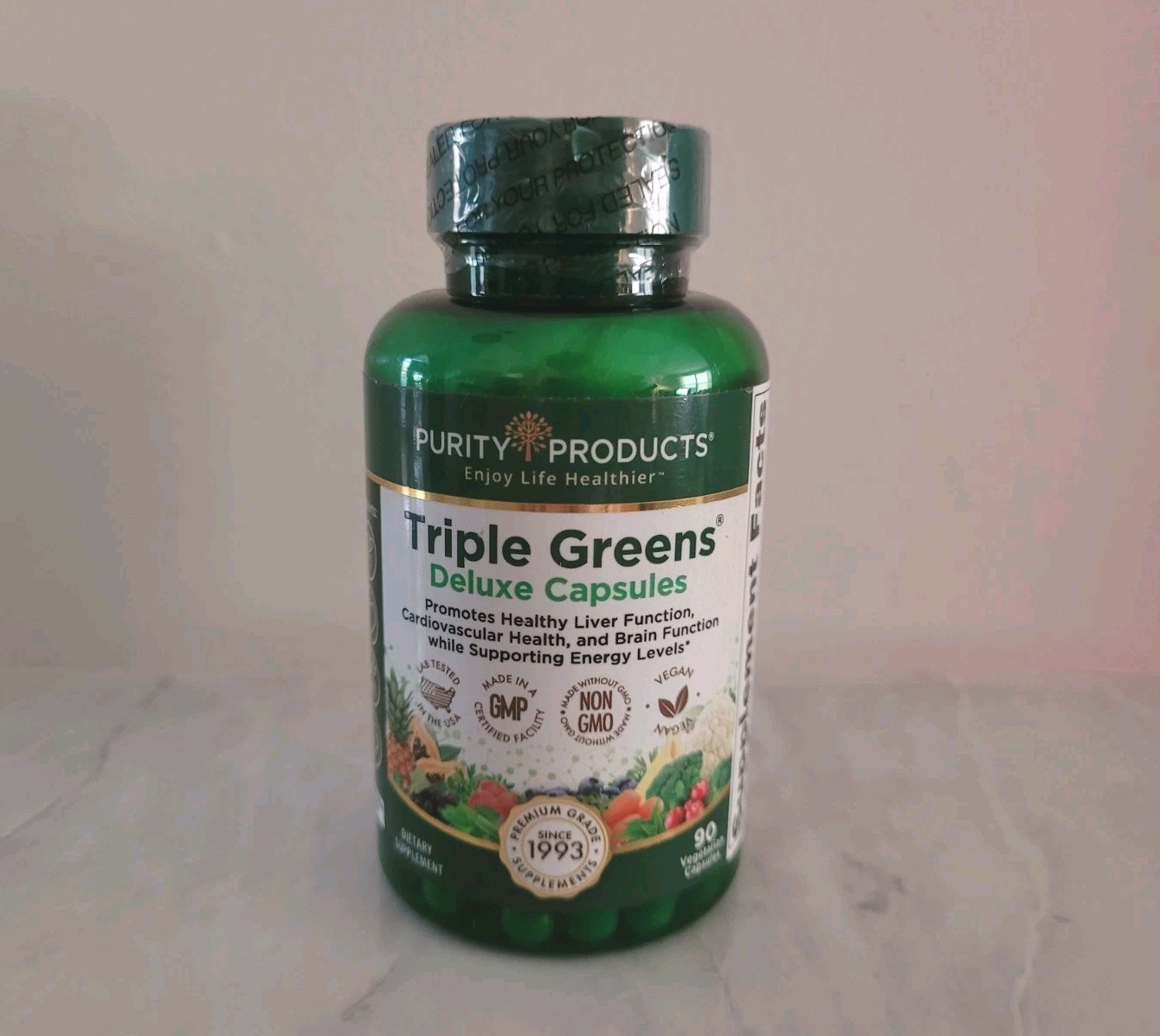 Purity Products | Triple Greens 90 Capsules Promotes Healthy Liver Function