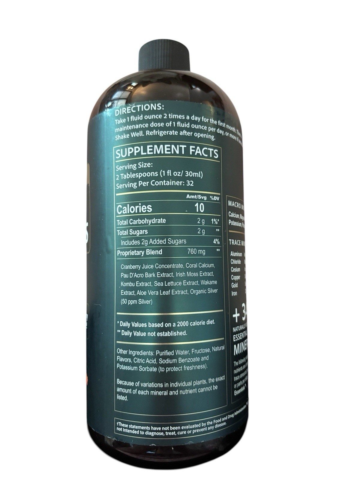 Wellgenix Sea Essentials Vital Nutrients W/ Coral Calcium, See Berry,32fl Oz