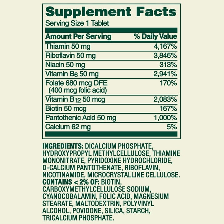 2 Pack Spring Valley Vitamin B-50 Complex Timed-Release Tablets 60 Count