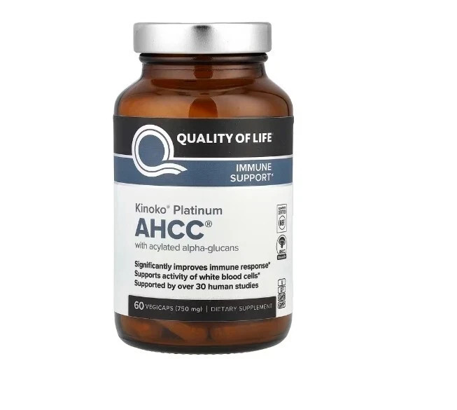 Quality Of Life Kinoko Platinum AHCC 750 Mg – 60 Veggie Capsules