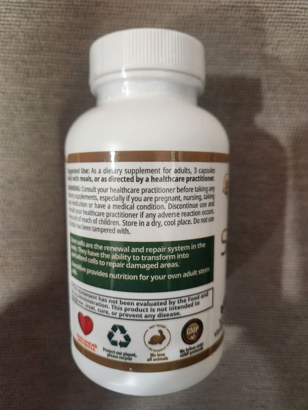 STEM ALIVE STEM FOODS HOLISTICS CELULAS MADRE 90 CAP,EXP 01/2025 NEW & FRESH