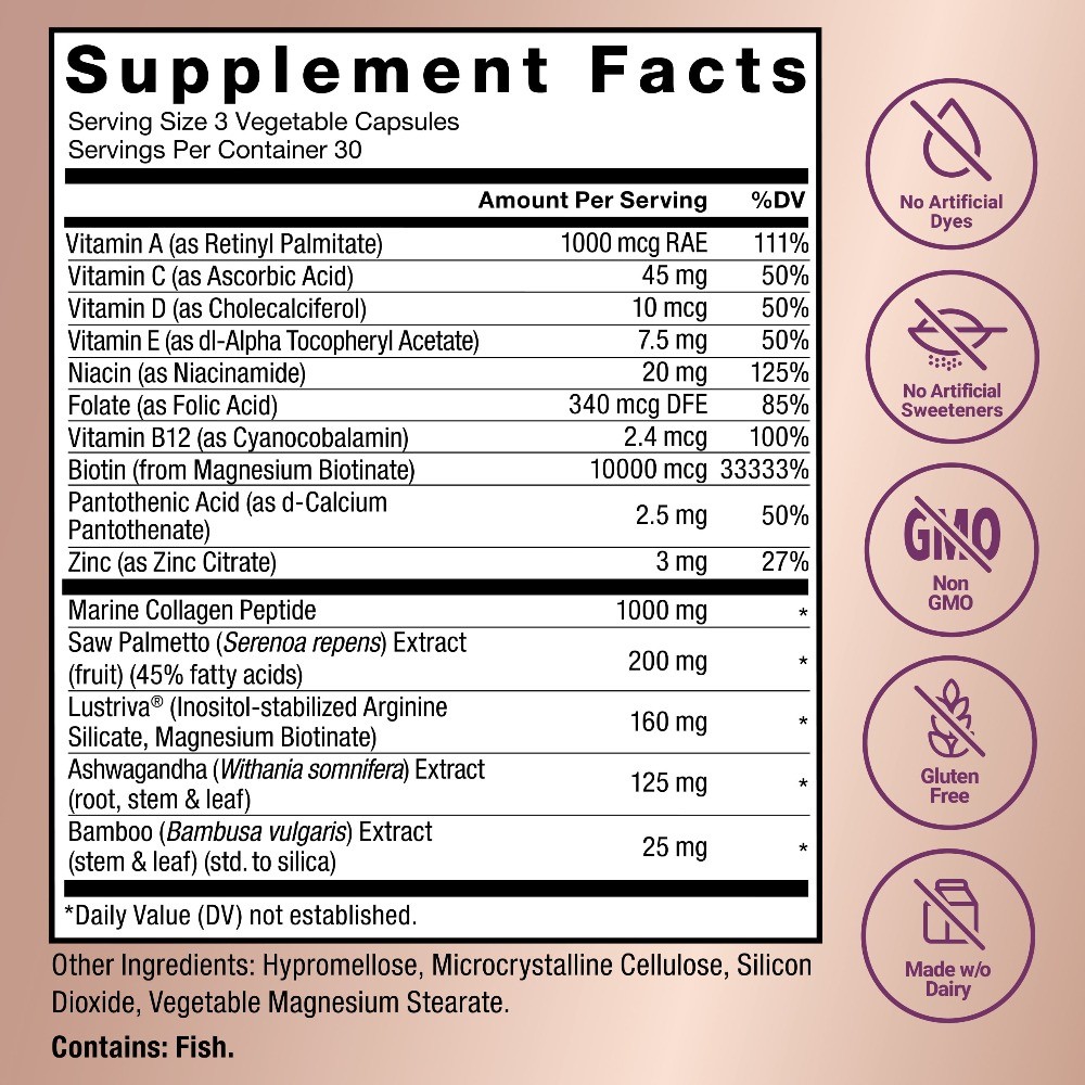 Force Factor Hair Growth Accelerator, Hair Growth Vitamins for Women & Men