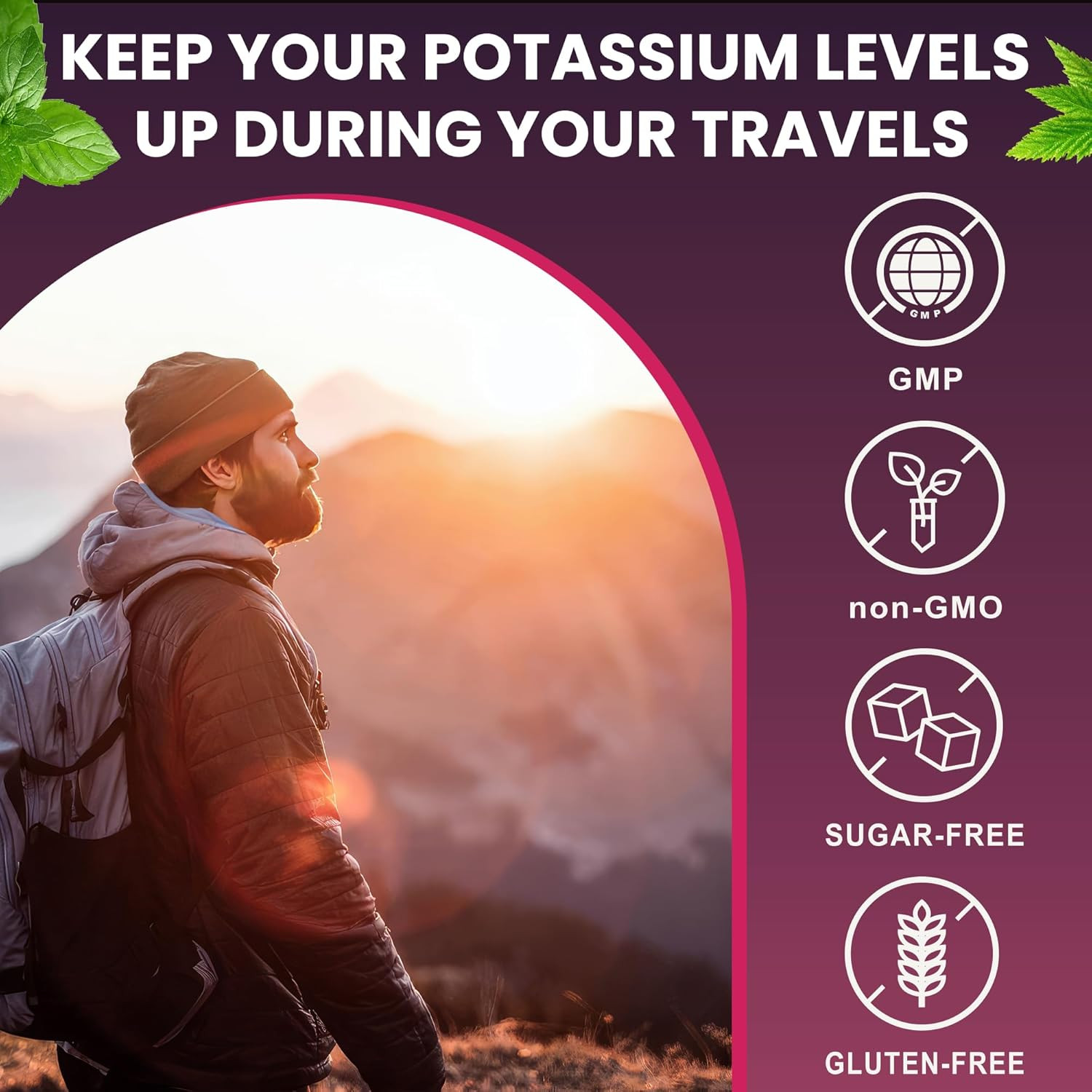 Potassium Citrate Gummies 1200mg Sugar Free Vegan Raspberry Flavor 60 Count