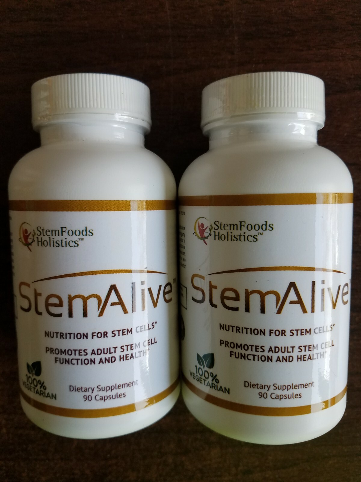 2 STEM ALIVE STEM FOODS HOLISTICS CELULAS MADRE 90 CAPS EA EXP 05/2025 NEW FRESH