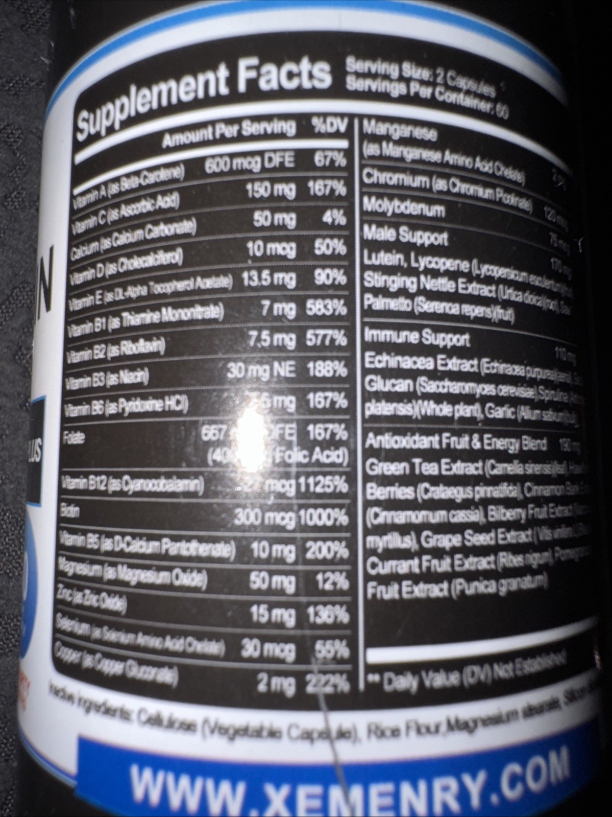 Multi Vitamin for Men 120 Ct Mens Prostate Multivitamin Multimineral Daily Zinc