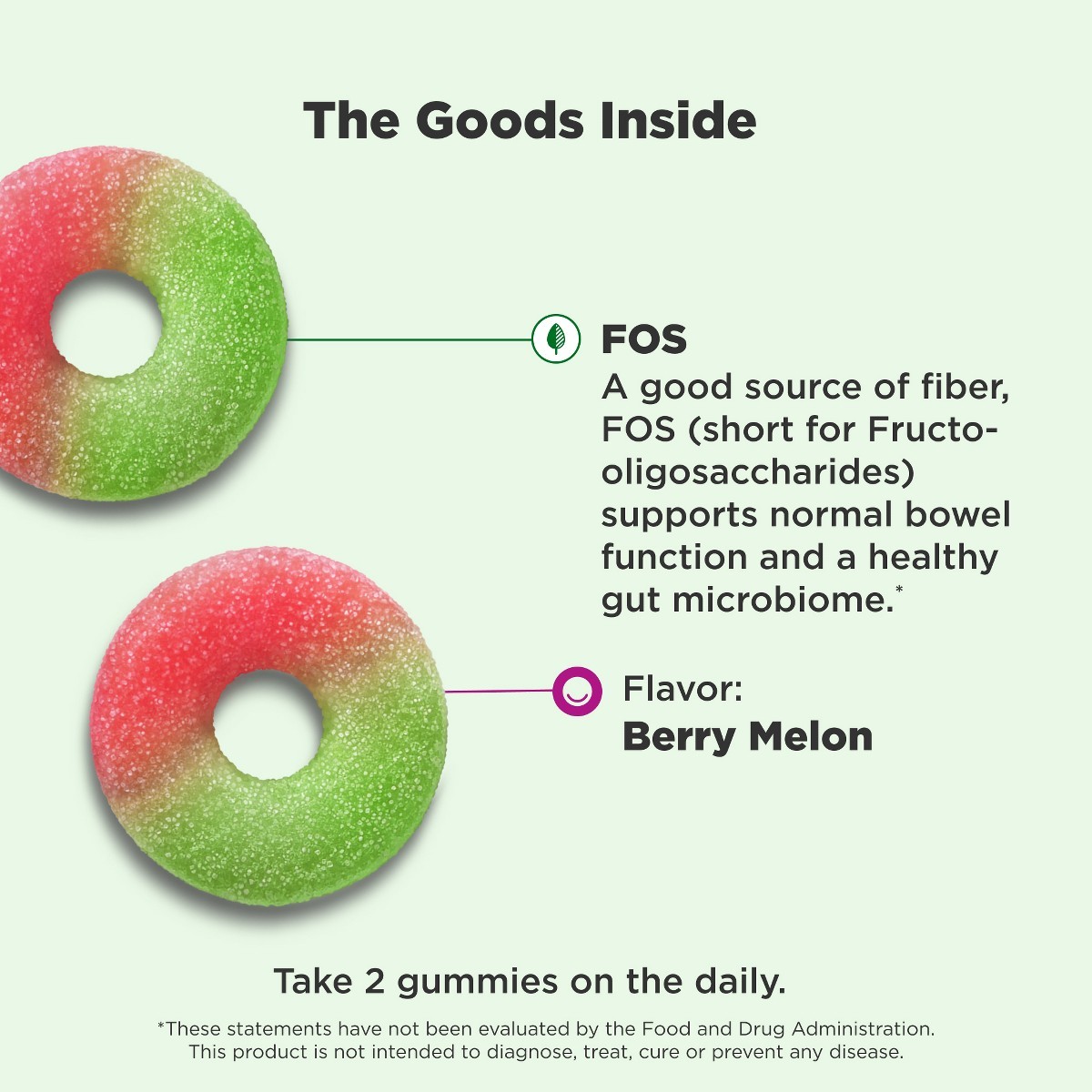 OLLY Fiber Digestive Gummy Rings – 50ct