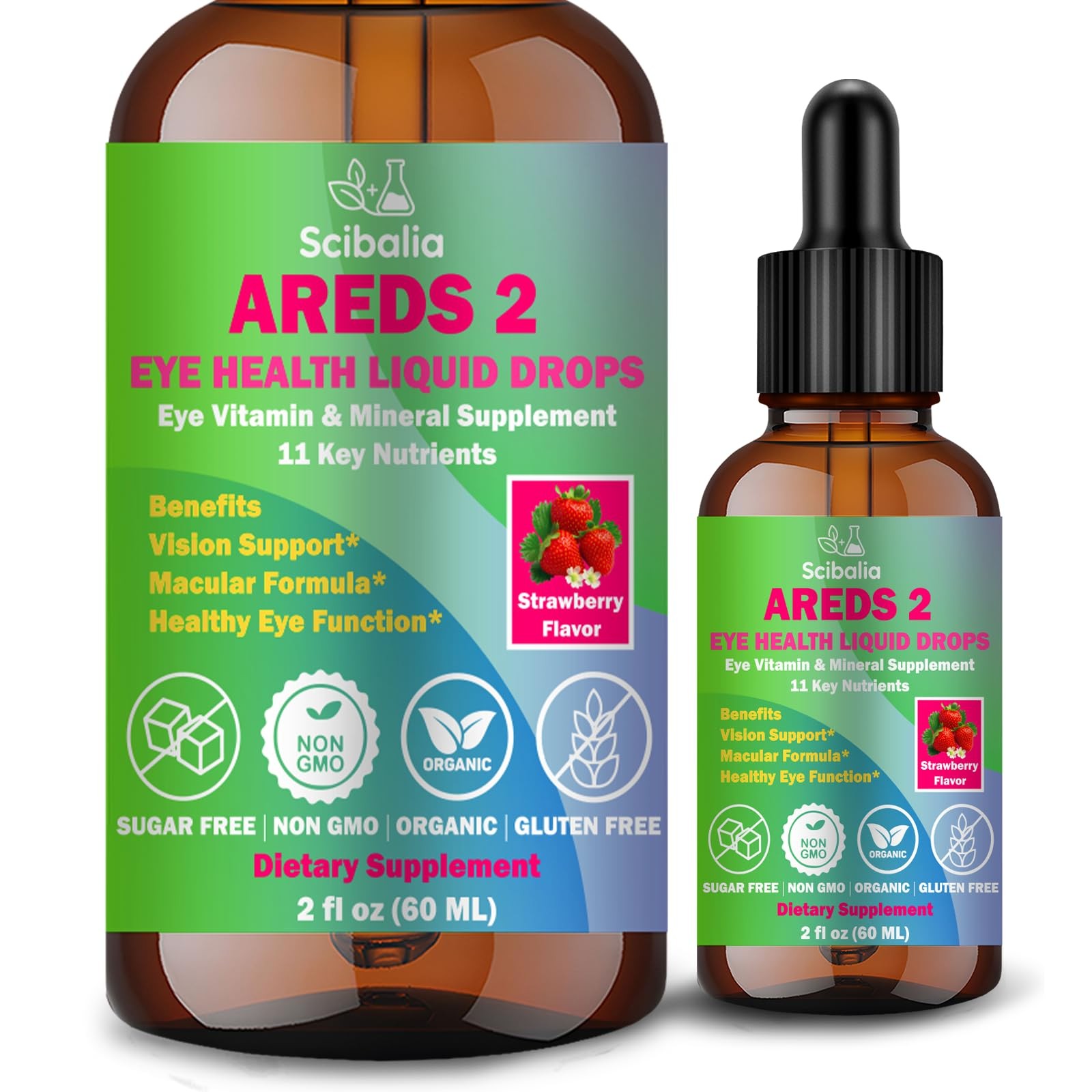 AREDS 2 Formula Liquid Drops, Advance 11-in-1 Eye 2 Fl Oz (Pack of 1)