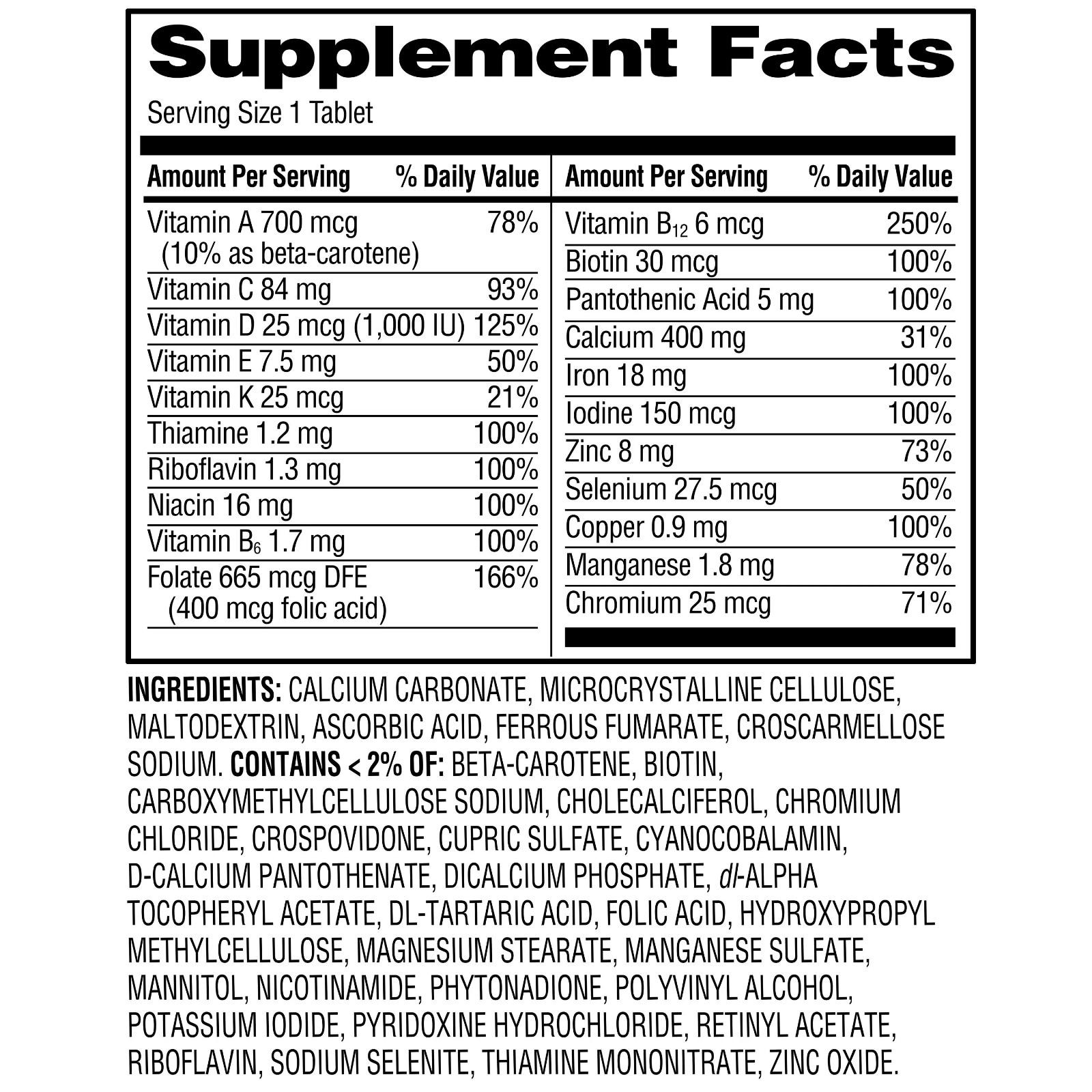 Equate One Daily Women’S Health Supplement Multivitamin Multimineral, 100 Tabs