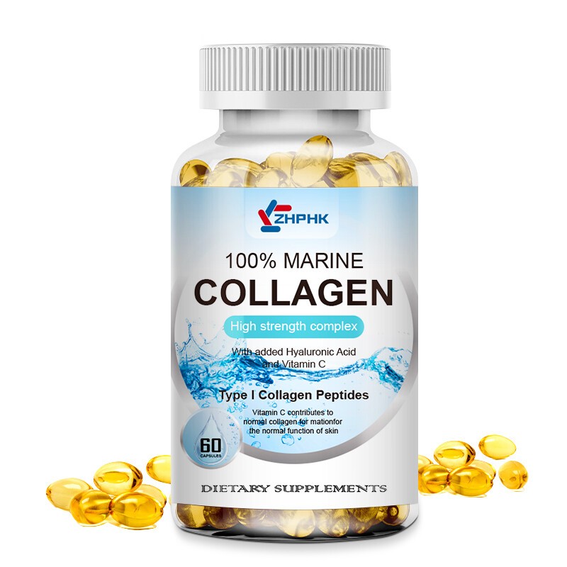 Marine Collagen Capsules,Hydrolysed Type I Collagen Peptides For Skin Hair Nails