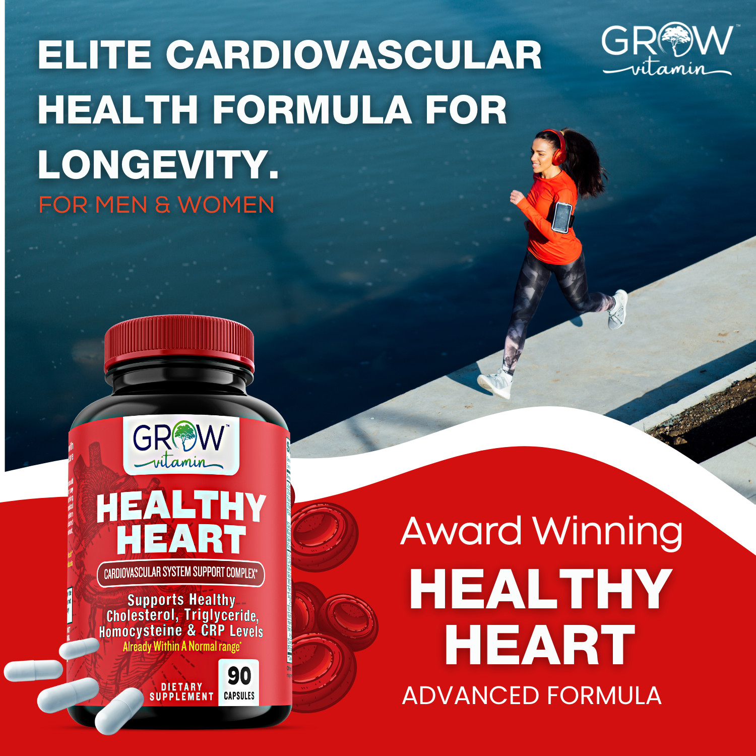 Healthy Heart Support, Complete Heart Health With 22 Premium Herbs & Vitamins