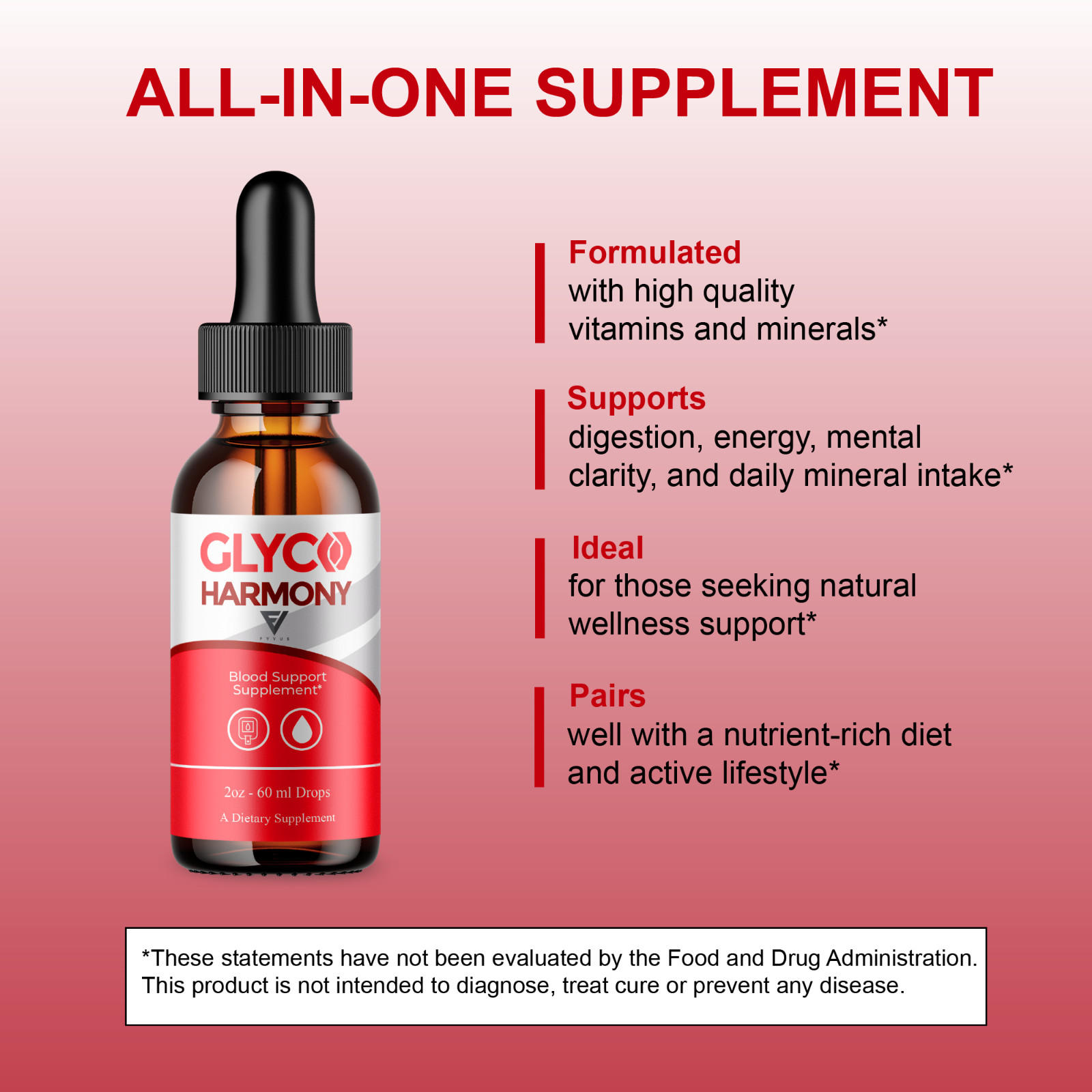 (5 Pack) Glyco Harmony Drops, GlycoHarmony Advanced Formula Supplement (10oz)