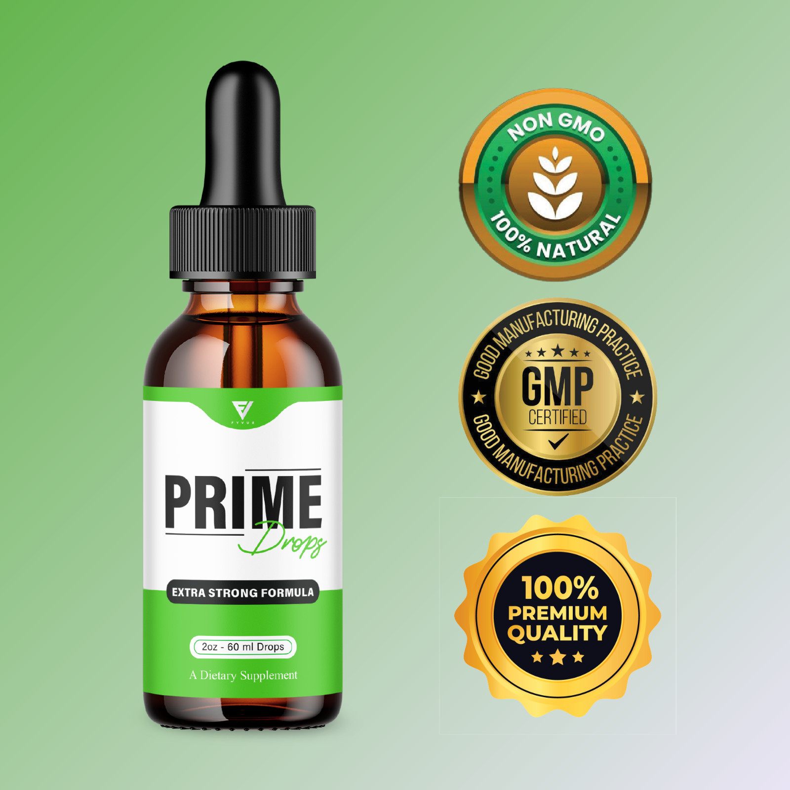 (5 Pack) Prime Drops Performance Support, Prime Advanced Daily Formula (10oz)