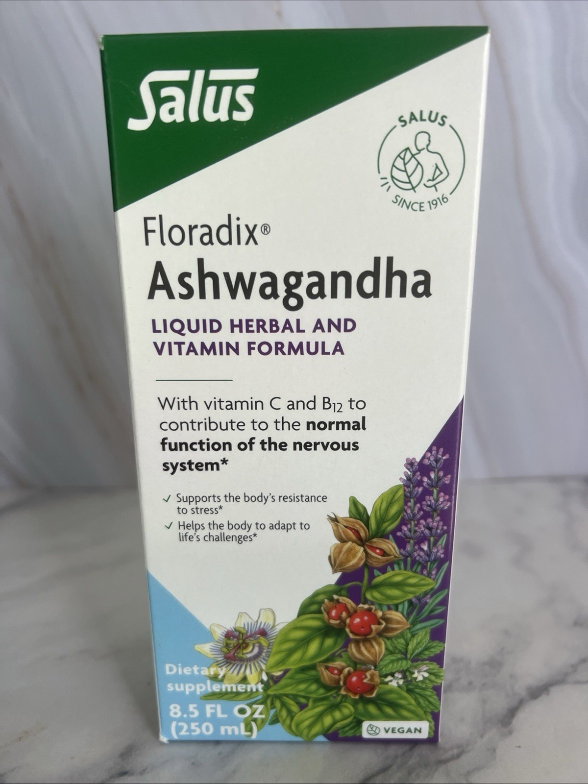 NEW Salus Floradix Iron + Herbs Liquid Iron & Vitamin Formula 8.5 fl Exp 07/2028