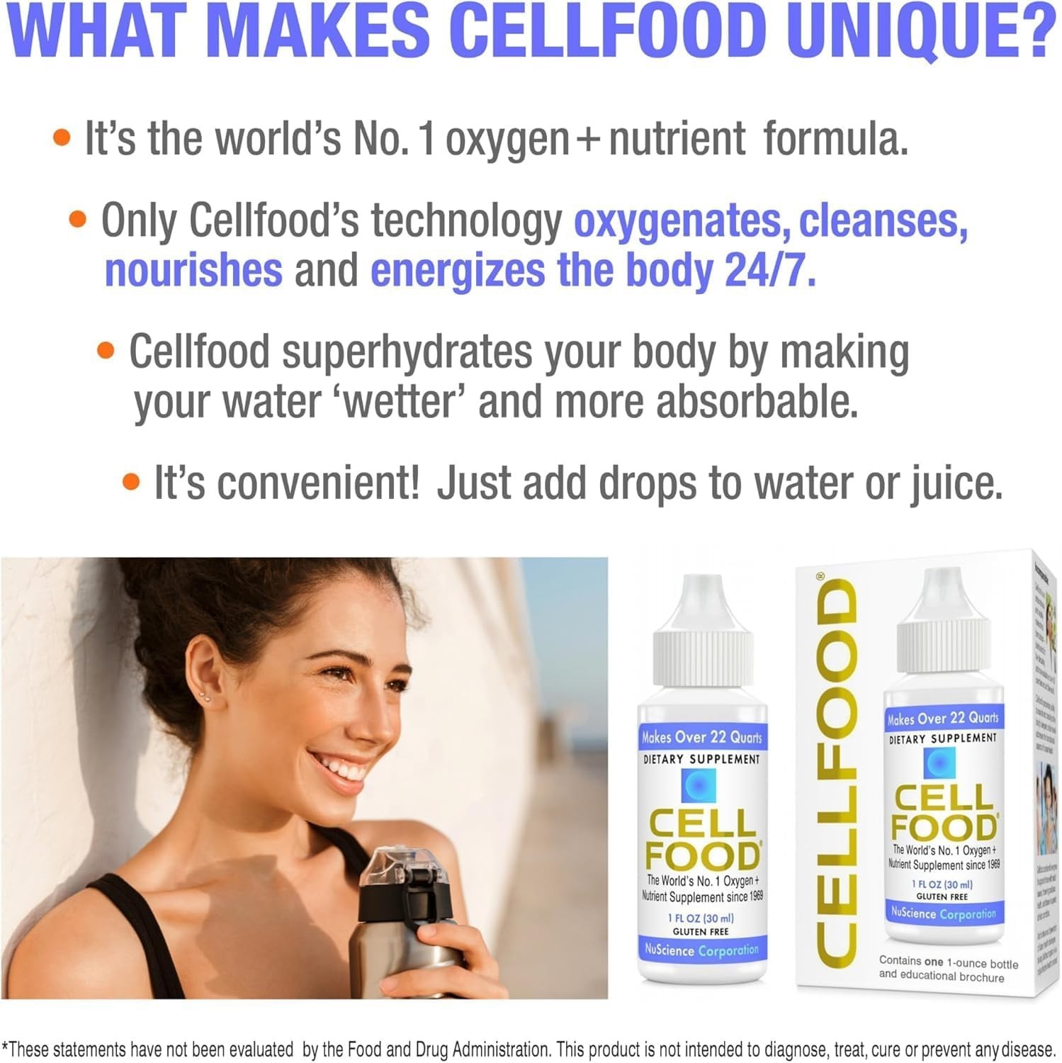 CELLFOOD Original Oxygen Boost Liquid Oxygen Drops 1 FL OZ (5 PACK)