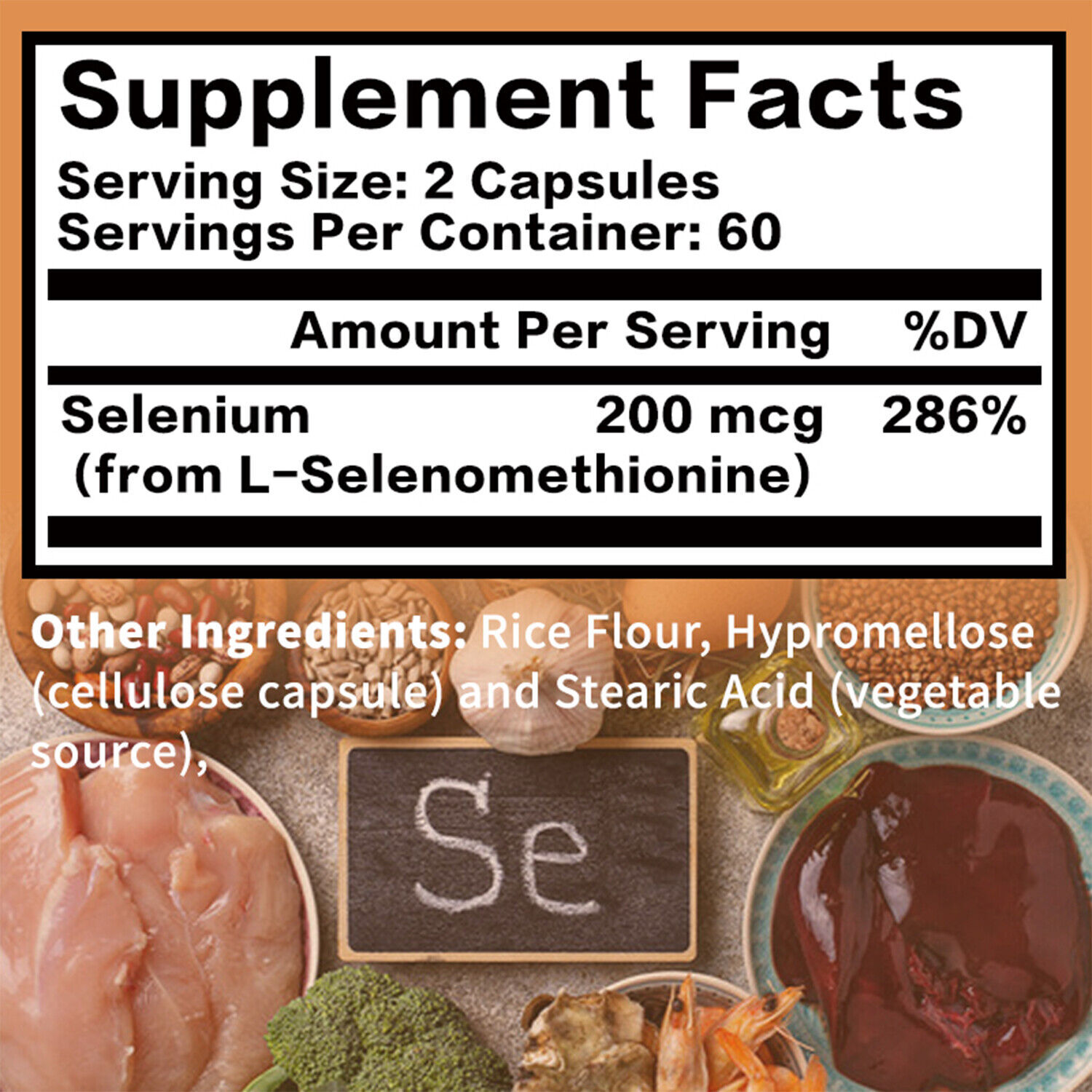 Selenium Capsules 200mcg – Immune System Support, Heart & Thyroid Gland Health