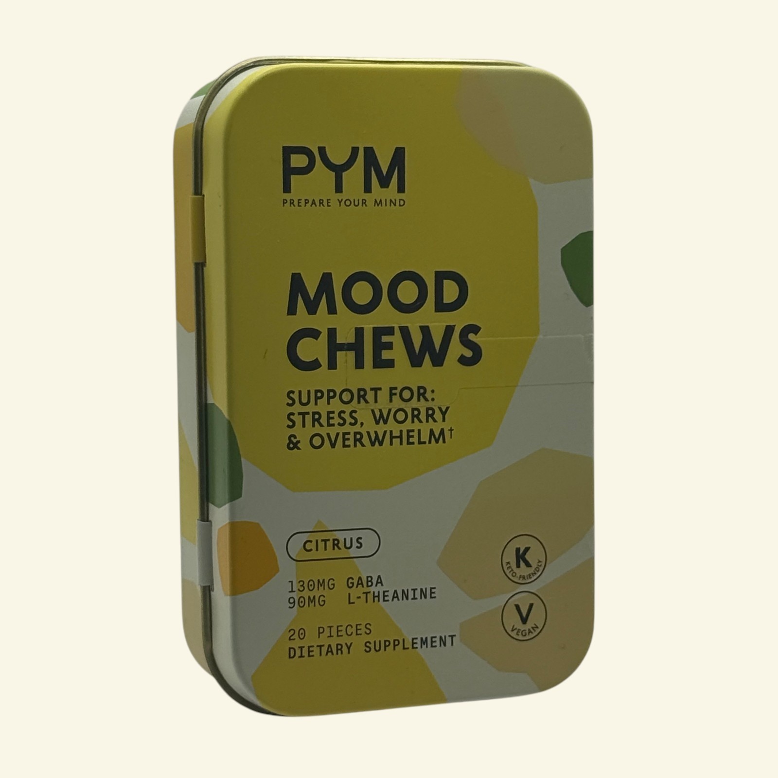 PYM Citrus Mood Chews Support for Stress, Worry Overwhelm, 20 Count | 130mg …
