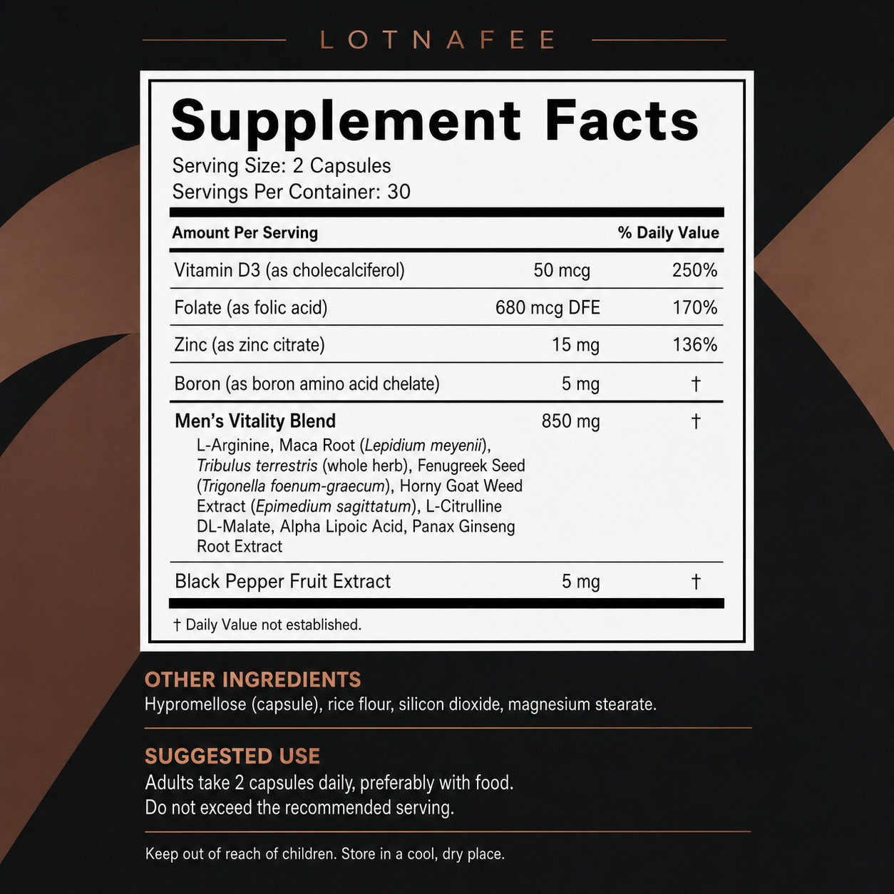 Male Vitality Support Capsules (60 Capsules)