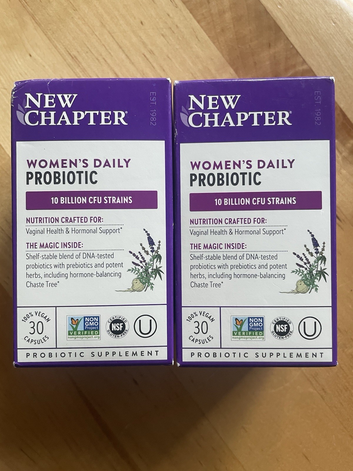 LOT OF 2 New Chapter Women’s Daily Probiotic 30 CT X2 Vegan EXP 05/2026+ NEW